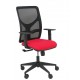 Silla Motilla malla negra asiento bali rojo brazo regulable